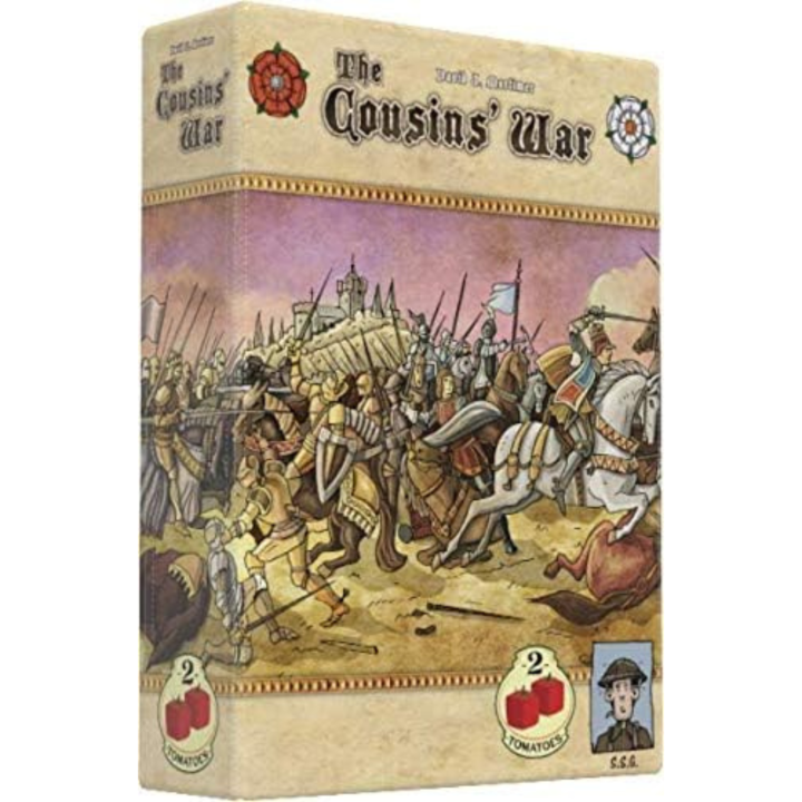 2Tomatoes Games |The Cousin´s War-La Guerra de los Primos | Juego de Mesa Estratégico | Conquista al Rival | Sumérgete en Guerras de las Dos Rosas | 1-2 Jugadores | Español | Temática Bélico Histórico