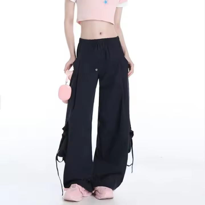 Pantalones Cargo Americanos Para Mujer Estilo Harajuku Y2K High Street Con Grandes Bolsillos Pantalones Anchos De Otoño Para Baile De Jazz Hip-Hop - 1