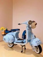 Nueva Vespa 125 Mini Oveja Motocicleta En Bloques De Construcción Técnica Alta Juguete Para Niños Regalo Material ABS Sin Batería - details 1