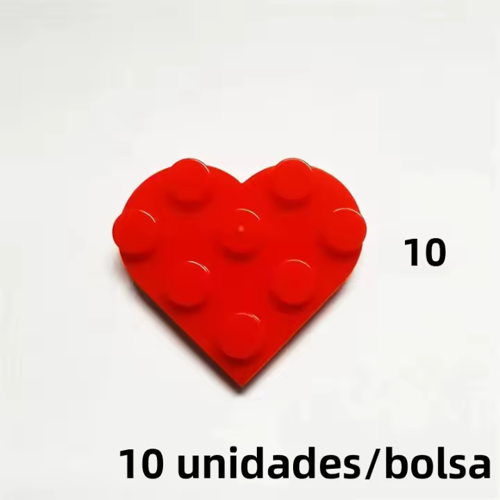 10pcs Bloques De Construcción Clásicos Accesorios Corazón Amoroso Juguetes Para Niñas Regalo De Acción De Gracias Y Navidad - 1