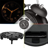 Reloj De Alarma De Bola Doblemente Con Silbato De 4 Pulgadas Marco De Metal Pantalla 3D Con Luz Trasera Operado Por Batería Para Escritorio En Casa Y Oficina - details 8