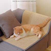 Alfombra De Rasguño Para Gatos De Bambú Resistente Al Desgaste Protectora Para Sofá Y Pared Masa De Un Solo Nivel Para Descanso Y Juguete - details 2