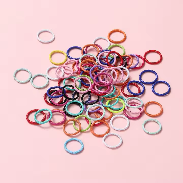 50pcs Anillos De Salto De Metal En Colores Para La Creación De Joyas Y Bolsas De Llaveros 8/10/12mm Conector DIY - 1