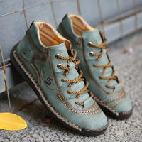 Zapatos Casuales De Cuero Hechos a Mano Para Hombre Con Pelo Para Invierno Mocasines Confort Para Caminar Loafer Planos En Venta Caliente - details 2