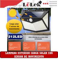 🌞 Luz Exterior Solar con Sensor de Movimiento y 212 LEDs | 4 Zonas de Iluminación | No Requiere Enchufe | Carga Solar Automática - details 1