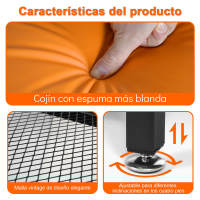 ALLINLIFE Banco Zapatero, Banco tapizado para Zapatos, con cajón, 2 Filas para 6 Pares de Zapatos, Estructura de Acero, Industrial,Cojines de asiento blandos， Marrón Rústico y Gris,Blanco,Naranja - details 14