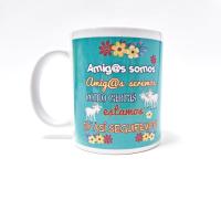 Taza personalizada "Amig@s somos amig@s seremos como cabras estamos ¡¡Y ASÍ SEGUIREMOS!!" - 350 ml - impresa por las dos caras - ideal para esa persona espcial con los que compartir momentos locos - apta para microondas y lavavajillas. - details 0