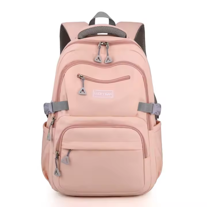 PORCHEDDU Mochila Escolar para Chicas adolescentes, Morral sencillo de color sólido para Mujer, Morral Escolar Juvenil - 1