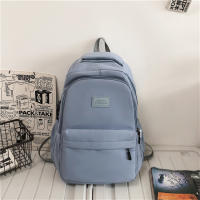 Mochila universitaria impermeable de alta capacidad para niña, morral escolar para ordenador portátil, bolsa de viaje para libros, Color sólido, a la moda, novedad de 2024 - details 20
