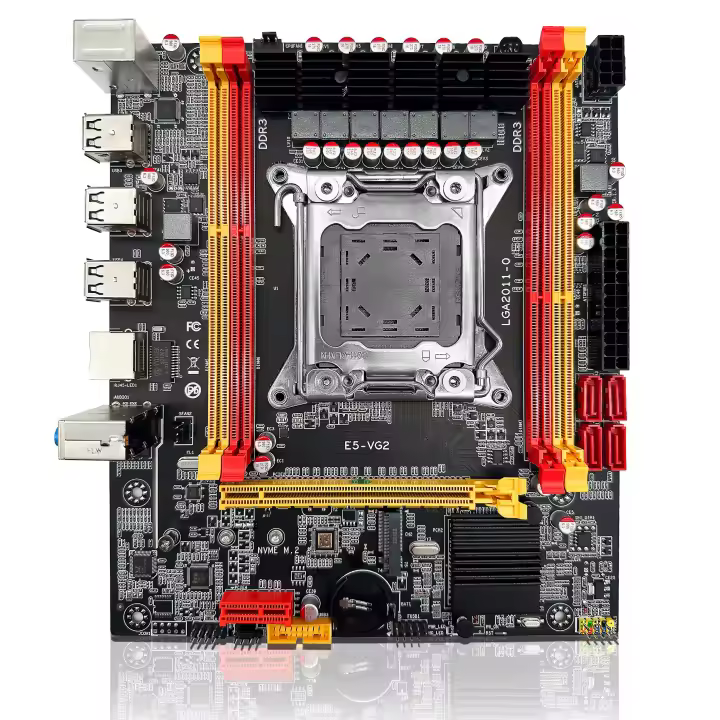 Placa Base ZSUS X79 VG2 Para Intel Xeon V1 V2 DDR3 M.2 NVME SATA 2.0 Soporte LGA 2011 Para CPU Procesador De Escritorio - 1