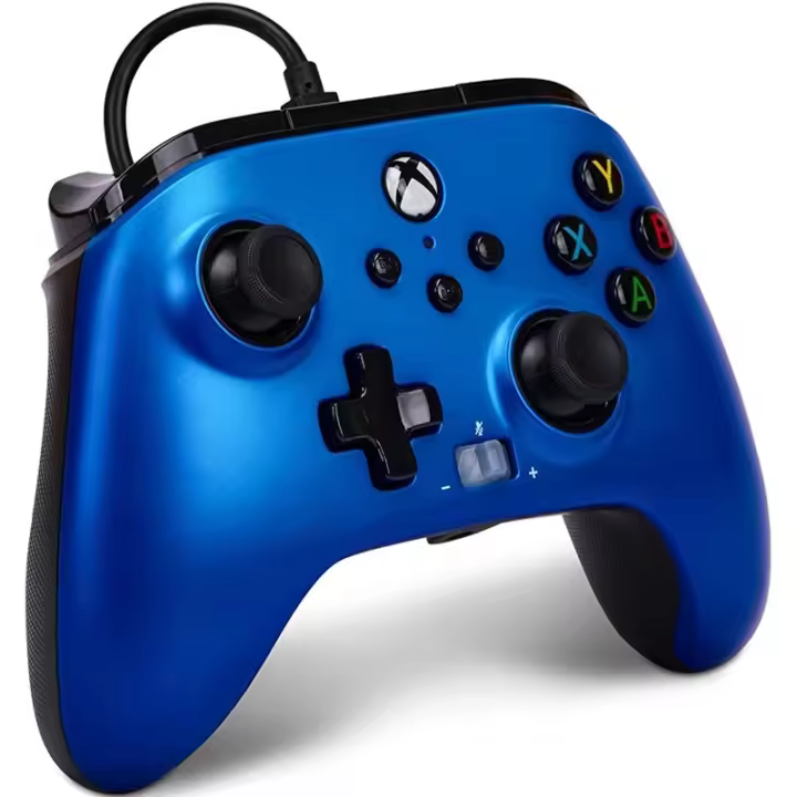 Controlador con cable mejorado PowerA para Xbox Series XS (Sapphire Fade, con licencia oficial) - 1
