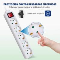 Extrastar Regleta Enchufes Startelectric, 16A/250V/3G/3680W, Disponible en Varias Especificaciones de Gato, Color Negro y Blanco - details 2