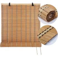 Persiana Enrollable Bambú Natural,Estor de bambú,Toldo Vertical,Balcón Privacidad Cortinas,Cortina Opacas,para Puertas/Ventanas/Balcones,Personalizable - details 0