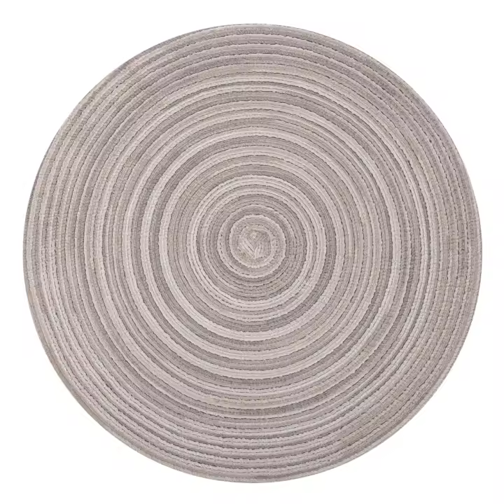6PCS Tapetes Redondos De Alambre Para Mesa De Comedor Cocina En Beige No Slip Resistente Al Calor Lavable Decoración Ecológica Moderna - 1