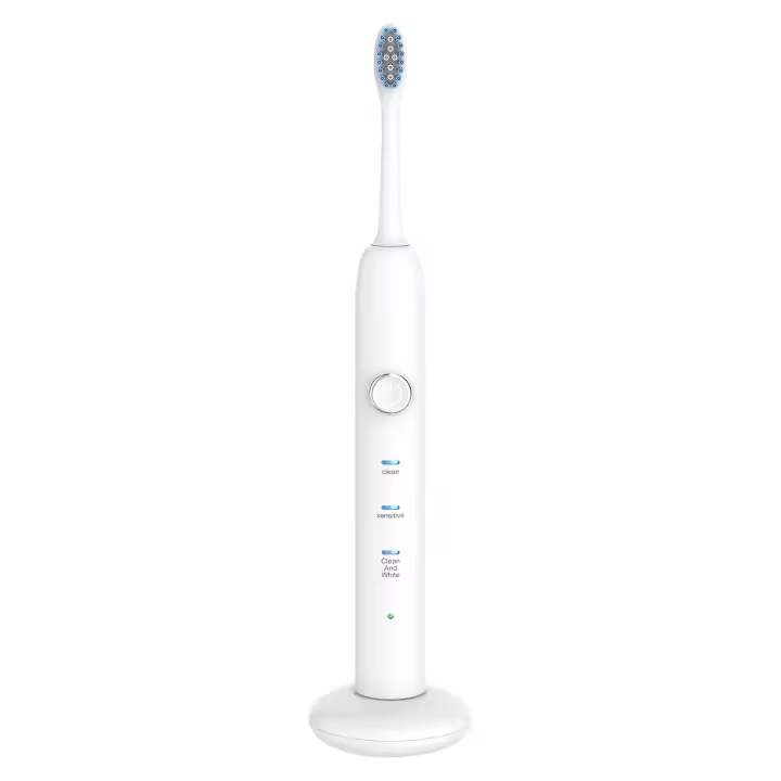 DAM. Cepillo de dientes eléctrico con batería recargable y cabezal. 3 modos de uso. Carga inalámbrica inductiva. 2,5x3,5x20,5 cm - 1