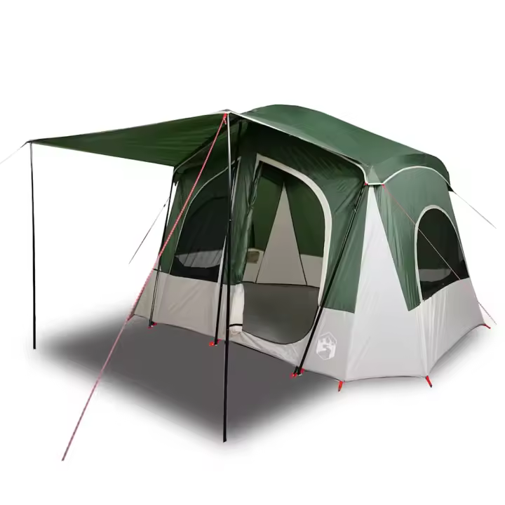 vidaXL Tienda de campaña 5 personas impermeable verde - 1