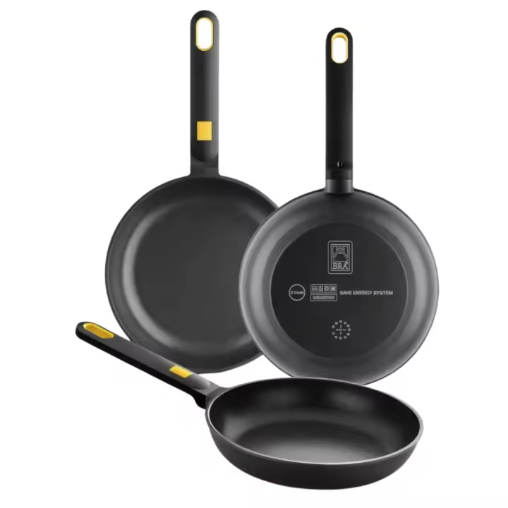 Pack Sartenes de Aluminio Fundido BRA Daily Pro  20 24 26 - Antiadherente Teflón Innovation - Apta para Todas las Cocinas - 1