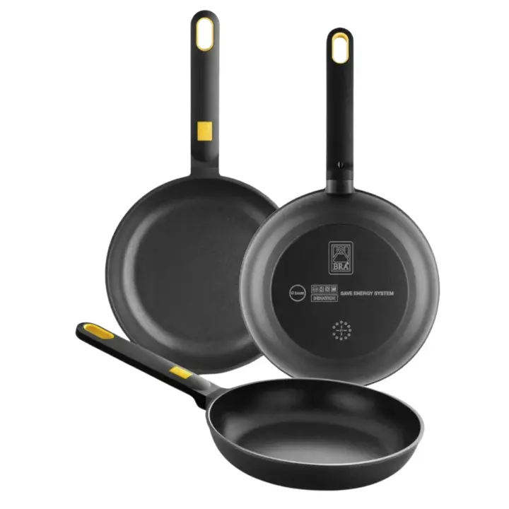 Pack Sartenes de Aluminio Fundido BRA Daily Pro  20 24 26 - Antiadherente Teflón Innovation - Apta para Todas las Cocinas - 1