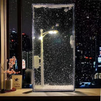 Lámpara De Noche Escena De Nieve Hecha a Mano Luces De Navidad Decoración De Escritorio Artesanías Luz De Calle Para Niña - details 5