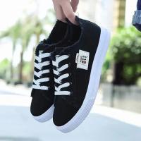Zapatos Planos Para Mujer Mocasines Blancos Con Cordones Primavera/Verano Colección Nueva 2024 Material Superior De Tela CANVAS Punta Redonda Casual - details 3