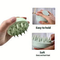 Cepillo De Baño De Silicona Para Shampoo Y Masaje Capilar Herramienta De Peluquería Y Limpieza De Cabeza Material Plástico - details 3