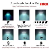 Linterna Frontal LED Mini 1920LM Blanca 7000-8000K Recuerda La Batería 18650 Tipo-C USB Luz De Escritorio Torcha Flashlight Para Camping Pesca Caza - details 1