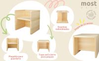 MOST DECO  Silla Taburete trifásica de madera natural 3 posiciones diferentes para desarrollo infantil con bordes redondeados - details 0