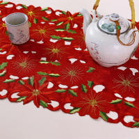 Mantel Navideño Bordado Con Diseño De Enseña Navideña Para Decoración Del Hogar Y Año Nuevo Material De Poliéster - details 10