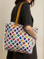 MEJORADA Tote Bag Grande - Bolso de Playa con Flecos, Estilo Bohemio y Colorido, Tamaño 55x35x20cm, Ideal para Playa, Compras y Uso Diario - details 7