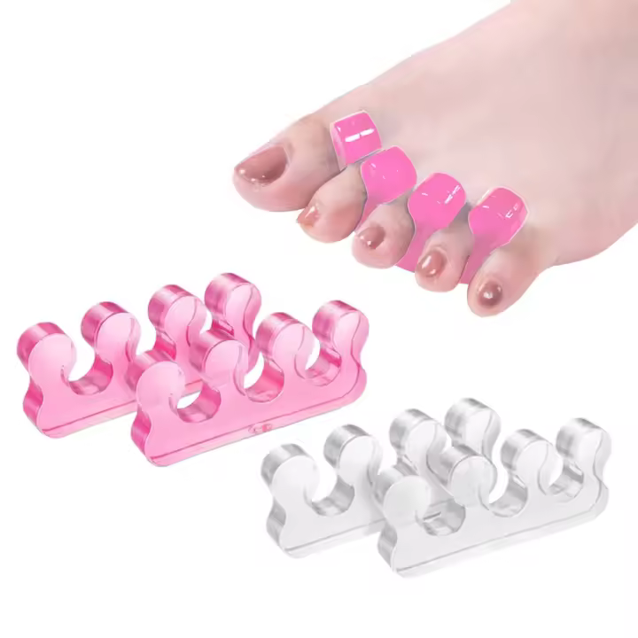 Kit De Pedicura Con 4 Separadores De Dedos Para Uñas Y Bunion Gel Suave Divisores De Dedos Para Cuidado De Los Pies - 1
