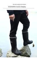 Zapatos De Lluvia Para Hombres Botas De Agua De Medio Tamaño Moda Coreana Suaves Y Antideslizantes Suela Gruesa Material De Goma - details 13