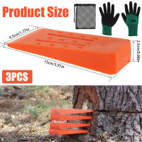 3Pcs Juego De Wedges Para Cortar Árboles En Plástico Duradero Accesorios De Seguridad Para Motosierra Con Guantes Herramientas Eficientes Para Madera - details 1
