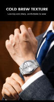 Reloj De Cuarzo Para Hombre PAAZOMU Con Pantalla Luminosa Y Multifuncional Acero Inoxidable Resistente Al Agua Cronógrafo Fecha Estilo Casual - details 12