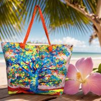 MEJORADA KD-2307 Bolso de Playa-Tote Bag Grande 60x40x20CM con Estampado de Árbol de la Vida y Colores Vibrantes, Ideal para Playa y Vacaciones - details 3