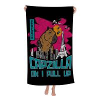 Toalla De Playa Microfibra Animal Capybara Secado Rápido Toalla De Piscina Para Viajes Yoga Absorbente Suave Y Skin-friendly Tamaño 76x182 Cm - details 4