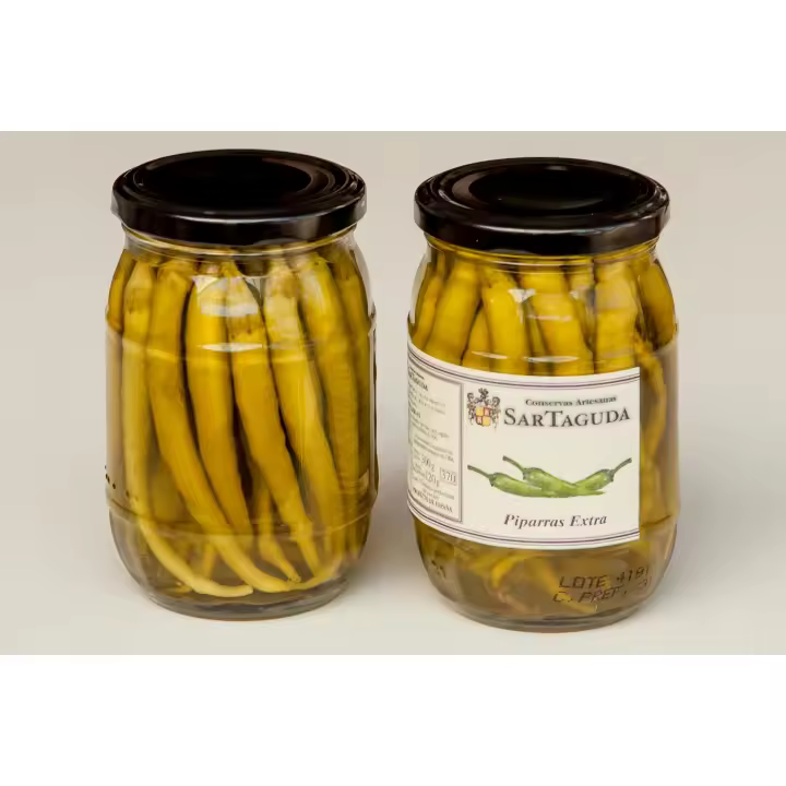 Piparras en Vinagre - Guindilla Piparra en Bote de 300g - Pack de 5 Unidades. - 1