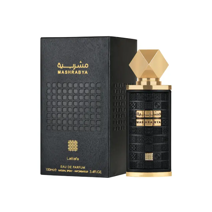 Perfume arabe unisex Mashrabya Lattafa 100ml,Fragancia femenina y masculina pachuli, tabaco, canela ,Colonia de hombre y de mujer moderna ,lujosa,  exclusiva ,oriental NOVEDAD - 1