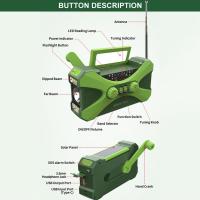 Radio De Emergencia Portátil 10000mAh Con Radio AM FM WB NOAA Solar Crank Manual LED Flashlight SOS Alarm Power Bank - details 10