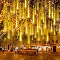 Luces De Lluvia De Meteorito Para Decoración De Árbol Al Aire Libre Con 192LEDs Fosforescentes Cadenas De Agua Mágicas Para Jardín Fiesta Festival USB Recargable - details 5