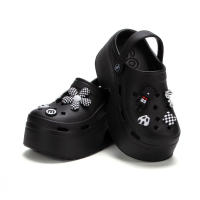 Sandalias De Plataforma Con Tacones Para Mujer Verano 2024 Clogs De Moda Antideslizantes Con Cierre Tobillero Material EVA - details 10