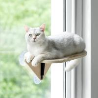 Hamaca de Ventana para Gatos en Madera con Ventosas Extra Fuertes – Cama Elevada Tipo Amaca para Gatos de Interior, Percha Salvaspacio para Dormir al Sol y Observar, Fácil Instalación sin Taladros (42 × 26,5 × 20,9 cm) - details 0
