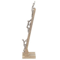 CAPRILO REGALOS & DECORACIÓN Figura Decorativa de Madera y Metal "Figuras Subiendo Escalera". Adornos y Esculturas. Decoración Hogar. Regalos Originales. 14 x 10 x 57 cm. - details 2