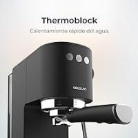 Cafetera Express Cecotec Cafelizzia Fast 1350 W, Thermoblock, ForceAroma de 20 bares, Vaporizador Orientable, Brazo Doble, Bandeja Calienta Tazas, Depósito de Agua Extraíble, Color Negro - details 2
