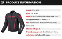 Chaqueta De Motocicleta Impermeable Para Hombre Con Protección Desmontable Negro Beige Tallas M a 3XL Moto Racing Motocross - details 38