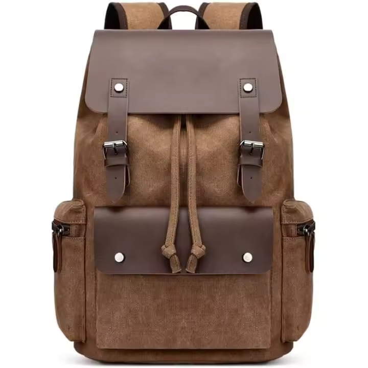 Mochila Lona Vintage para Hombres y Mujeres - 1