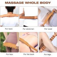 Herramienta de masaje Gua Sha de madera, 20 cuentas Barra de masaje raspadora de madera Relajación muscular para espalda, abdomen y hombros - details 3
