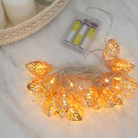 Guirnalda LED De 10/20 Luces Para Navidad Y Día De San Valentín Poder De Batería Estilo Hoja Decoración Para Sala De Estar Jardín - details 4