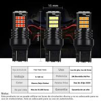 2pcs Lámpara De Freno Y Retroiluminación LED T20 7443 Amarilla 12V Para Coche Universal Adecuada Para 7440 W21W W21/5W Luz Roja - details 4
