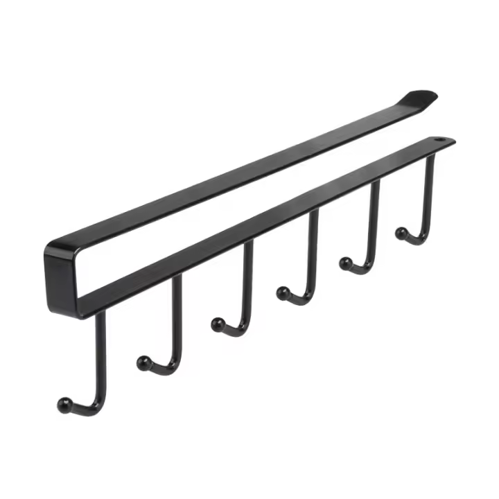 Colgador de hierro multifuncional para cocina, 2 paquetes (negro + blanco) - 1