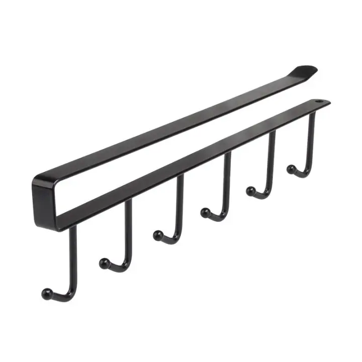 Colgador de hierro multifuncional para cocina, 2 paquetes (negro + blanco) - 1